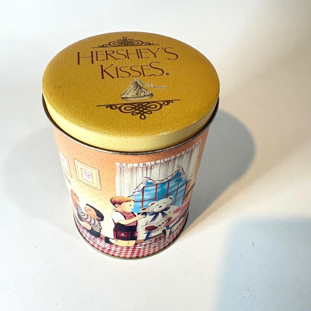 Vintage 1990 Hershey's Kisses Hometown Series Canister #5 Tin Made in USA